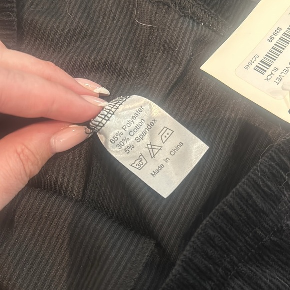 NWT ribbed velour leggings - OS - Picture 4 of 4
